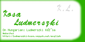 kosa ludmerszki business card
